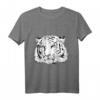 Elegantes Weißer Tiger Kopf T-Shirt mit blauen Augen – Perfektes Geschenk für Tierliebhaber, Zoo-Fans & Kinder zu Weihnachten, Ostern oder Geburtstag