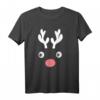 Familie Partnerlook Reindeer Face Weihnachtsoutfit - Lustiges Rentier T-Shirt für Damen & Herren, Perfekt für Weihnachten & Weihnachtsfeiern