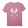 Familie Partnerlook Reindeer Face Weihnachtsoutfit - Lustiges Rentier T-Shirt für Damen & Herren, Perfekt für Weihnachten & Weihnachtsfeiern