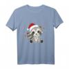 Waschbär Weihnachten mit Lichterkette - Lustiges Tiermotiv T-Shirt für Kinder und Tierliebhaber zu Weihnachten & Weihnachten in Juli