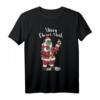 Weihnachten Design - Weihnachtsmann mit Maske T-Shirt für Weihnachtsfans und festliche Anlässe