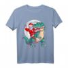 Weihnachts Shirt für Kinder mit Dinosaurier und Weihnachtsmann – T-Rex T-Shirt für Jungs und Mädchen, perfektes Geschenk für Dino- und Weihnachtsliebhaber