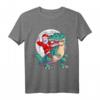 Weihnachts Shirt für Kinder mit Dinosaurier und Weihnachtsmann – T-Rex T-Shirt für Jungs und Mädchen, perfektes Geschenk für Dino- und Weihnachtsliebhaber