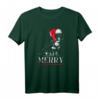 Santa Rauhaardackel Merry Christmas Hunde T-Shirt – Lustiges Weihnachtsgeschenk für Hundeliebhaber & Rauhaardackel Fans