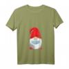 Damen Weihnachtsmann mit Mundschutz Wichtel Weihnachten Geschenk T-Shirt mit V-Ausschnitt – Lustiges Festtagsoutfit & Geschenkidee