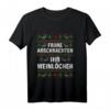 Frohe Arschnachten Weinlöcher Lustiges Weihnachts Langarmshirt – Originelles Ugly Christmas Geschenk für Damen und Herren