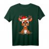 Merry Christmas Rentier Weihnachten T-Shirt - Lustiges Festtagsoutfit für Männer, Frauen & Kinder mit Rentier und Santa-Mütze