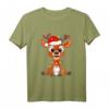 Merry Christmas Rentier Weihnachten T-Shirt - Lustiges Festtagsoutfit für Männer, Frauen & Kinder mit Rentier und Santa-Mütze
