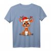 Merry Christmas Rentier Weihnachten T-Shirt - Lustiges Festtagsoutfit für Männer, Frauen & Kinder mit Rentier und Santa-Mütze