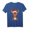 Merry Christmas Rentier Weihnachten T-Shirt - Lustiges Festtagsoutfit für Männer, Frauen & Kinder mit Rentier und Santa-Mütze