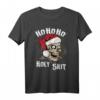 Weihnachten Geschenk - Totenkopf Schädel Rocker T-Shirt mit Weihnachtsmannmütze und lustigem Xmas Spruch für Männer und Frauen