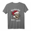 Weihnachten Geschenk - Totenkopf Schädel Rocker T-Shirt mit Weihnachtsmannmütze und lustigem Xmas Spruch für Männer und Frauen