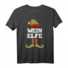 Wein Elfe Weihnachtself Weihnachten T-Shirt - Lustiges Partner- & Familienmotiv für Wein- und Elf-Fans in der Weihnachtszeit