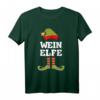 Wein Elfe Weihnachtself Weihnachten T-Shirt - Lustiges Partner- & Familienmotiv für Wein- und Elf-Fans in der Weihnachtszeit