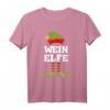 Wein Elfe Weihnachtself Weihnachten T-Shirt - Lustiges Partner- & Familienmotiv für Wein- und Elf-Fans in der Weihnachtszeit