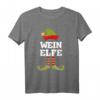 Wein Elfe Weihnachtself Weihnachten T-Shirt - Lustiges Partner- & Familienmotiv für Wein- und Elf-Fans in der Weihnachtszeit
