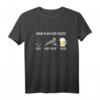 Mein Plan für Heute Kaffee Mountainbike Bier MTB T-Shirt – Lustiges Fahrrad T-Shirt für Mountainbiker, Kaffeeliebhaber und Bierfans als Geschenk