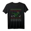 Witziges Dinosaurier Weihnachts-T-Shirt mit Nikolaus-Mütze – Lustiges Weihnachts- und Silvester-Outfit für Kinder & Erwachsene