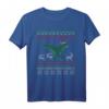 Witziges Dinosaurier Weihnachts-T-Shirt mit Nikolaus-Mütze – Lustiges Weihnachts- und Silvester-Outfit für Kinder & Erwachsene
