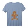 Damen Lustiges Lebkuchenmännchen Lebkuchen T-Shirt mit V-Ausschnitt – Perfekt für Weihnachtszeit & Plätzchenbäcker