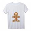 Damen Lustiges Lebkuchenmännchen Lebkuchen T-Shirt mit V-Ausschnitt – Perfekt für Weihnachtszeit & Plätzchenbäcker