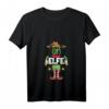 Damen Gin Elfe Familien Outfit Weihnachten Partnerlook - Lustiges Elfenshirt mit V-Ausschnitt für festliche Familien- und Partnerlooks
