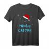 Meowy Catmas Santa Katze T-Shirt - Lustiges Weihnachtsmotiv für Katzenliebhaber und Katzenmamas
