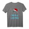 Meowy Catmas Santa Katze T-Shirt - Lustiges Weihnachtsmotiv für Katzenliebhaber und Katzenmamas