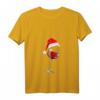 Damen Weingläser Nikolausmütze Weihnachten T-Shirt – Lustiges V-Ausschnitt Shirt für Weinliebhaber & Festtagsfeiern
