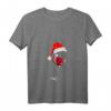 Damen Weingläser Nikolausmütze Weihnachten T-Shirt – Lustiges V-Ausschnitt Shirt für Weinliebhaber & Festtagsfeiern