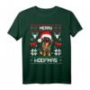Dackel Merry Woofmas Hund Weihnachten T-Shirt - Lustiges Teckel Motiv für Hundeliebhaber, Papas & Mamas zu Weihnachten
