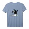 Orca Motiv Wale T-Shirt mit Rückenflosse - Klassisch geschnitten, hochwertiges Meerestier Design