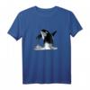 Orca Motiv Wale T-Shirt mit Rückenflosse - Klassisch geschnitten, hochwertiges Meerestier Design