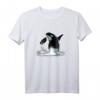 Orca Motiv Wale T-Shirt mit Rückenflosse - Klassisch geschnitten, hochwertiges Meerestier Design
