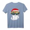Radfahrer Weihnachten Weihnachtsmann Mountainbike T-Shirt – Lustiges MTB Weihnachtsmotiv für Fahrradfahrer in den Bergen