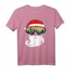 Radfahrer Weihnachten Weihnachtsmann Mountainbike T-Shirt – Lustiges MTB Weihnachtsmotiv für Fahrradfahrer in den Bergen