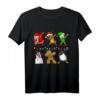 Dabbing Santa Claus, Elf, Rentier & Lebkuchenmann Weihnachts-T-Shirt für Kinder – Lustiges Festtags-Shirt für Jungen und Mädchen