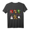 Dabbing Santa Claus, Elf, Rentier & Lebkuchenmann Weihnachts-T-Shirt für Kinder – Lustiges Festtags-Shirt für Jungen und Mädchen