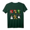 Dabbing Santa Claus, Elf, Rentier & Lebkuchenmann Weihnachts-T-Shirt für Kinder – Lustiges Festtags-Shirt für Jungen und Mädchen