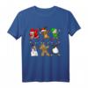 Dabbing Santa Claus, Elf, Rentier & Lebkuchenmann Weihnachts-T-Shirt für Kinder – Lustiges Festtags-Shirt für Jungen und Mädchen