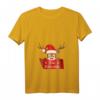 Damen Frohe Weihnachten Weihnachtsoutfit Elch T-Shirt mit V-Ausschnitt - Lustiges Weihnachtsgeschenk für Familie, Freunde & Co.