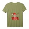Damen Frohe Weihnachten Weihnachtsoutfit Elch T-Shirt mit V-Ausschnitt - Lustiges Weihnachtsgeschenk für Familie, Freunde & Co.