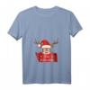 Damen Frohe Weihnachten Weihnachtsoutfit Elch T-Shirt mit V-Ausschnitt - Lustiges Weihnachtsgeschenk für Familie, Freunde & Co.