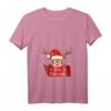 Damen Frohe Weihnachten Weihnachtsoutfit Elch T-Shirt mit V-Ausschnitt - Lustiges Weihnachtsgeschenk für Familie, Freunde & Co.