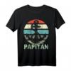 Papitän Vater Papa Kapitän lustiges Retro Anker T-Shirt – Perfekt für Wassersportler, Segler & Küstenliebhaber zum Vatertag & Geburtstag
