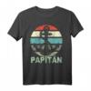 Papitän Vater Papa Kapitän lustiges Retro Anker T-Shirt – Perfekt für Wassersportler, Segler & Küstenliebhaber zum Vatertag & Geburtstag