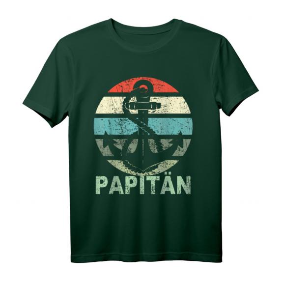 Papitän Vater Papa Kapitän lustiges Retro Anker T-Shirt – Perfekt für Wassersportler, Segler & Küstenliebhaber zum Vatertag & Geburtstag Papitän Vater Papa Kapitän lustiges Retro Anker T-Shirt – Perfekt für Wassersportler, Segler & Küstenliebhaber zum Vatertag & Geburtstag