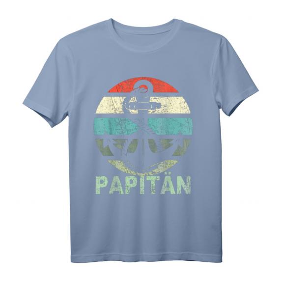 Papitän Vater Papa Kapitän lustiges Retro Anker T-Shirt – Perfekt für Wassersportler, Segler & Küstenliebhaber zum Vatertag & Geburtstag Papitän Vater Papa Kapitän lustiges Retro Anker T-Shirt – Perfekt für Wassersportler, Segler & Küstenliebhaber zum Vatertag & Geburtstag