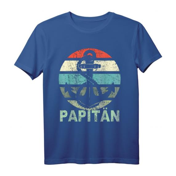 Papitän Vater Papa Kapitän lustiges Retro Anker T-Shirt – Perfekt für Wassersportler, Segler & Küstenliebhaber zum Vatertag & Geburtstag Papitän Vater Papa Kapitän lustiges Retro Anker T-Shirt – Perfekt für Wassersportler, Segler & Küstenliebhaber zum Vatertag & Geburtstag