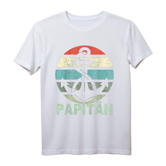 Papitän Vater Papa Kapitän lustiges Retro Anker T-Shirt – Perfekt für Wassersportler, Segler & Küstenliebhaber zum Vatertag & Geburtstag Papitän Vater Papa Kapitän lustiges Retro Anker T-Shirt – Perfekt für Wassersportler, Segler & Küstenliebhaber zum Vatertag & Geburtstag